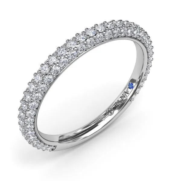 Pavé Diamond Wedding Band  Image 2 Castle Couture Fine Jewelry Manalapan, NJ