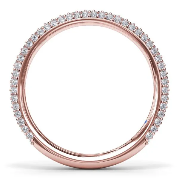 Pavé Diamond Wedding Band Image 3 Quenan's Fine Jewelers Georgetown, TX