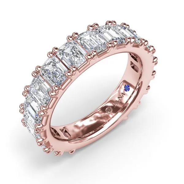 Emerald Cut Diamond Wedding Band Image 2 The Diamond Center Claremont, CA
