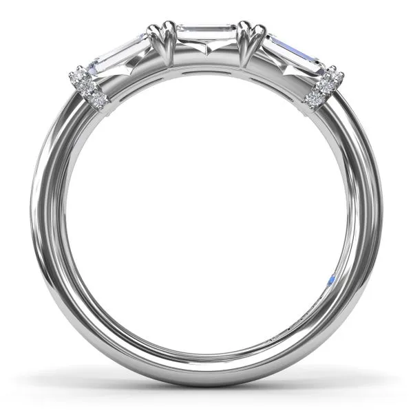 Chunky Baguette Diamond Wedding Band Image 3 The Diamond Center Claremont, CA