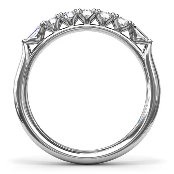 Round and Tapered Baguette Diamond Wedding Band Image 2 Graham Jewelers Wayzata, MN