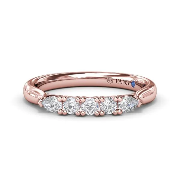 Pear and Round Diamond Wedding Band Quest Fine Jewelers Fairfax, VA