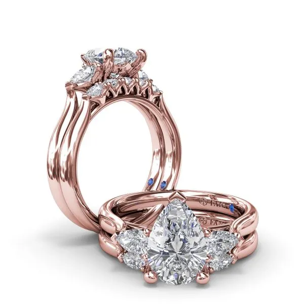 Pear and Round Diamond Wedding Band Image 3 Quest Fine Jewelers Fairfax, VA