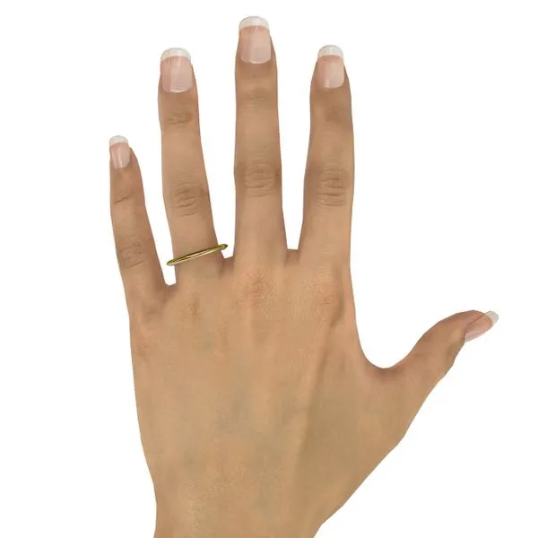 Knife-Edge Gold Wedding Band Image 4 Quest Fine Jewelers Fairfax, VA