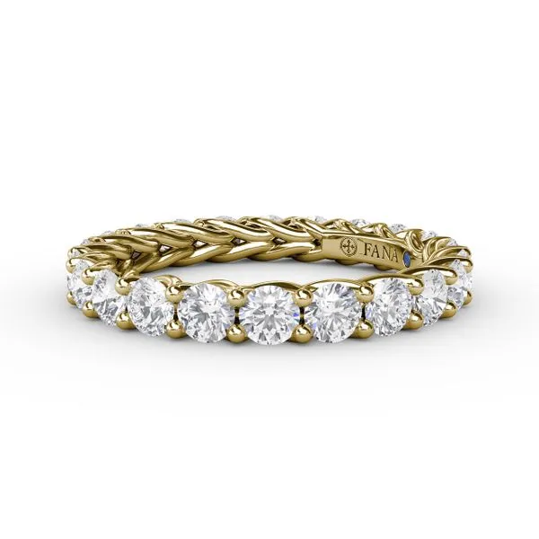 Shared Prong Woven Eternity Band  The Diamond Center Claremont, CA