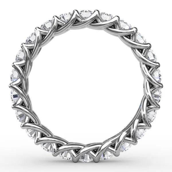 Shared Prong Woven Eternity Band  Image 2 Castle Couture Fine Jewelry Manalapan, NJ