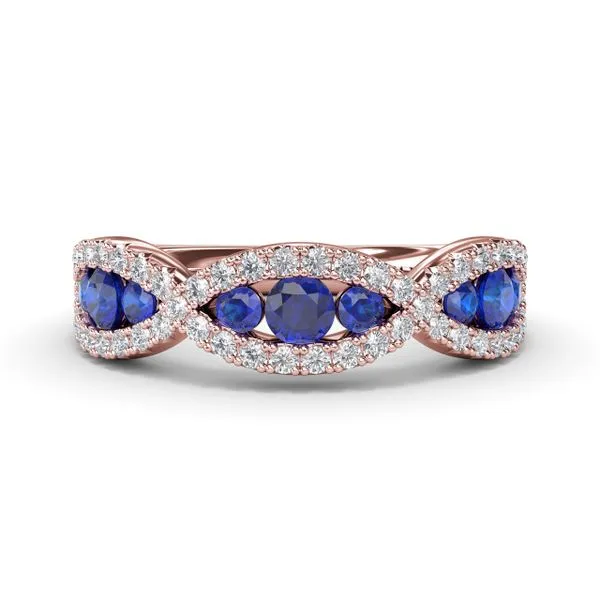 Crossover Sapphire and Diamond Wedding Band Shipley's Fine Jewelry Hampstead, MD