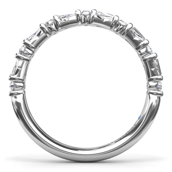 Tapered Baguette and Round Anniversary Band Image 3 Molinelli's Jewelers Pocatello, ID