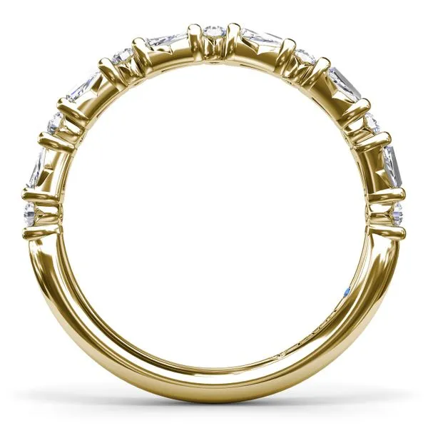 Tapered Baguette and Round Anniversary Band Image 3 Moore Jewelers Laredo, TX