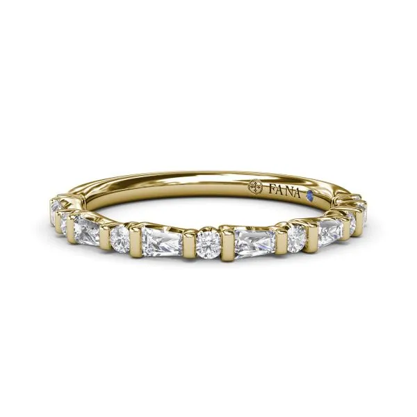 Tapered Baguette and Round Anniversary Band Jim's Jewelers Tyler, TX