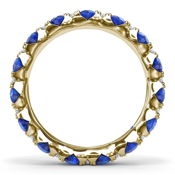 Round Sapphire and Diamond Eternity Band Image 3 Molinelli's Jewelers Pocatello, ID