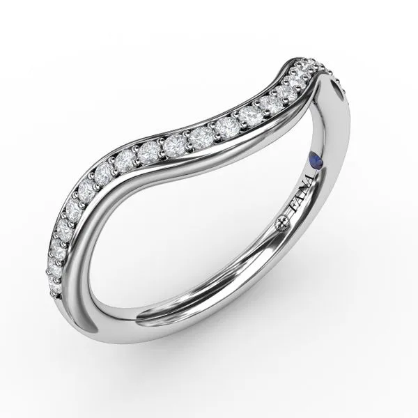 Modern Bead and Channel Set Contour Diamond Band The Diamond Center Claremont, CA