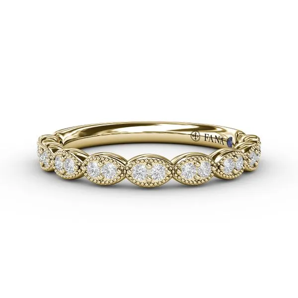 Scalloped Diamond Band with Milgrain Gaines Jewelry FLINT, MI