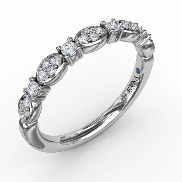 Alternating Marquise and Round Diamond Band Gaines Jewelry FLINT, MI