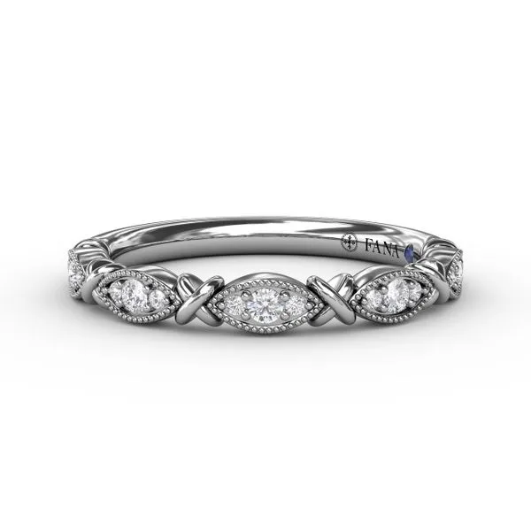Marquise Diamond Band with Milgrain Steve Lennon & Co Jewelers  New Hartford, NY