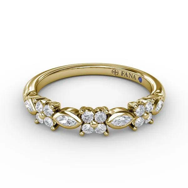 Mixed Marquise and Floral Diamond Ring Castle Couture Fine Jewelry Manalapan, NJ