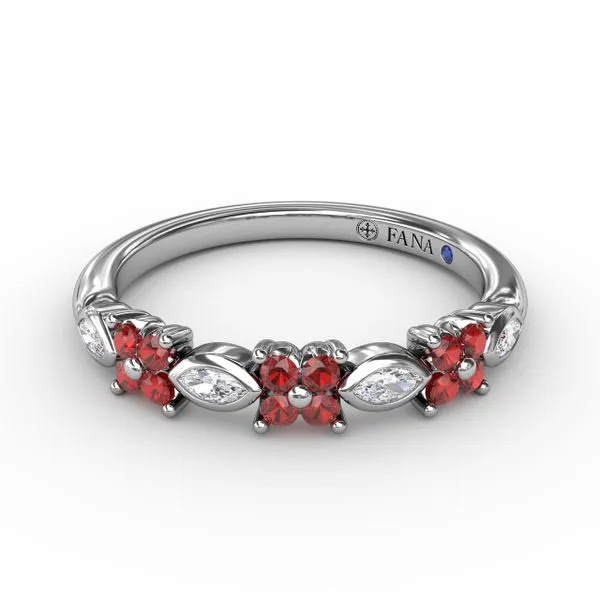 Mixed Marquise and Floral Diamond Ring Gaines Jewelry FLINT, MI