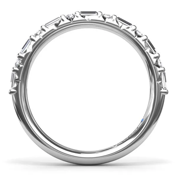 Alternating Round and Emerald Cut Diamond Band Image 3 Castle Couture Fine Jewelry Manalapan, NJ