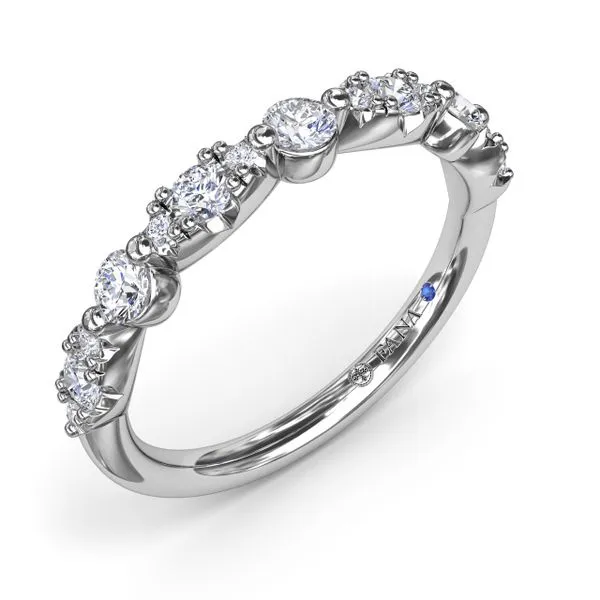 Alternating Marquise and Round Diamond Ring Image 2 Steve Lennon & Co Jewelers  New Hartford, NY