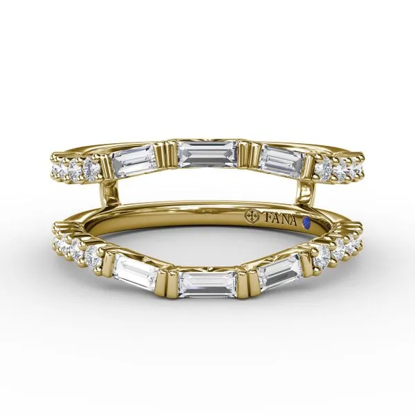 Baguette And Diamond Insert Ring Castle Couture Fine Jewelry Manalapan, NJ