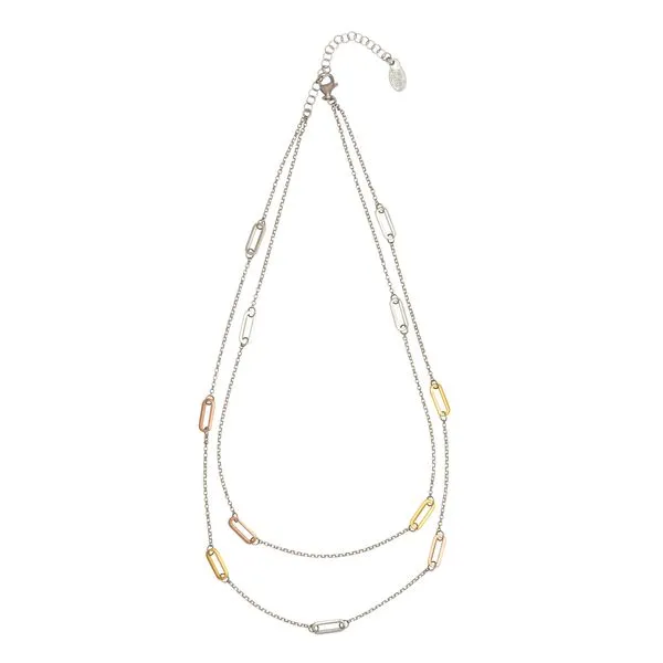 SS + YELLOW + ROSE GOLD PLATED YOLANDA NECKLACE Richard's Jewelry Berne, IN