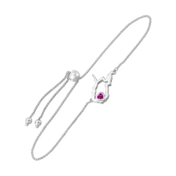 14Kt White Gold & Pink Tourmaline 1/8Ctw Bracelet Woelk's House of Diamonds Russell, KS