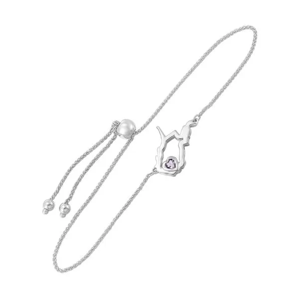 14Kt White Gold & Syn Alexandrite 1/8Ctw Bracelet Pfaff Jewelers Grandville, MI