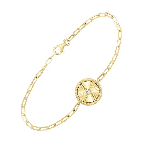 89 Facet 10Kt Yellow Gold Diamond 1/20Ctw Bracelet Collard Jewelers League City, TX