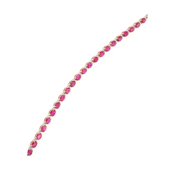18Kt White Gold Diamond 3/8Ctw & Ruby 7 5/6Ctw Bracelet SIERRA MOON Auburn, CA