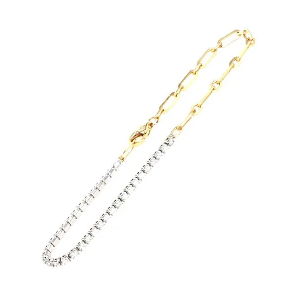 14Kt White Yellow Gold Diamond 7/8Ctw Bracelet Arlene's Fine Jewelry Vidalia, GA