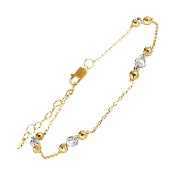 14Kt White Yellow Gold Diamond 1/10Ctw Bracelet SIERRA MOON Auburn, CA