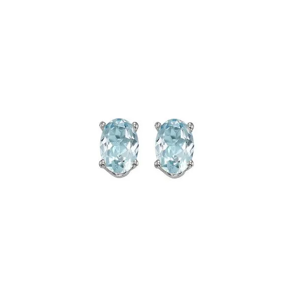 14Kt White Gold & Aquamarine 7/8Ctw Earring Pfaff Jewelers Grandville, MI