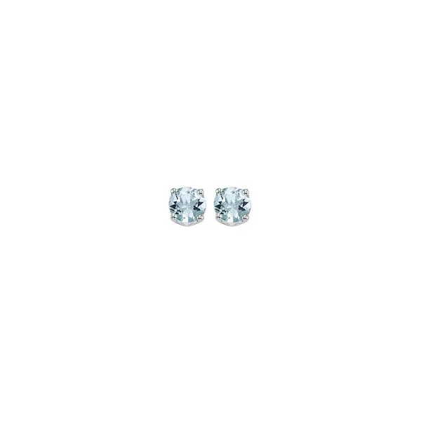 14Kt White Gold & Aquamarine 1/5Ctw Earring Pfaff Jewelers Grandville, MI