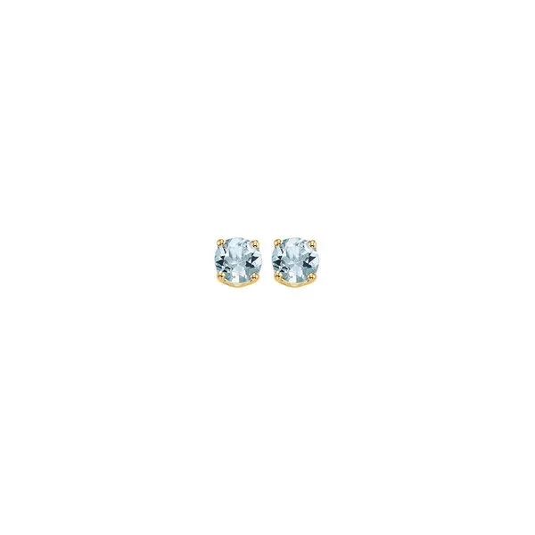 14Kt Yellow Gold & Aquamarine 1/5Ctw Earring Pfaff Jewelers Grandville, MI
