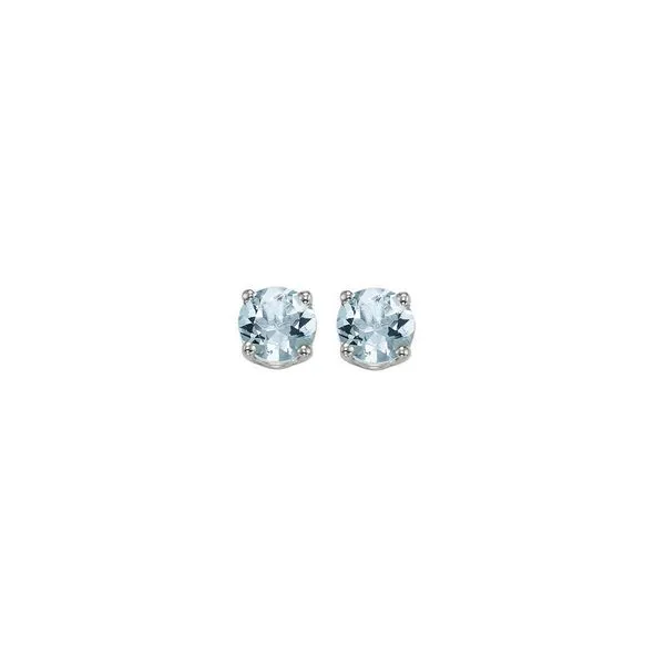 14Kt White Gold & Aquamarine 1/2Ctw Earring Pfaff Jewelers Grandville, MI