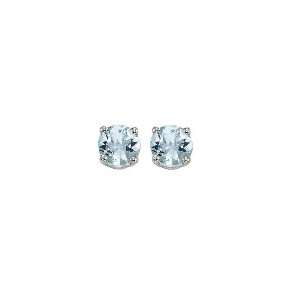14Kt White Gold & Aquamarine 7/8Ctw Earring Pfaff Jewelers Grandville, MI