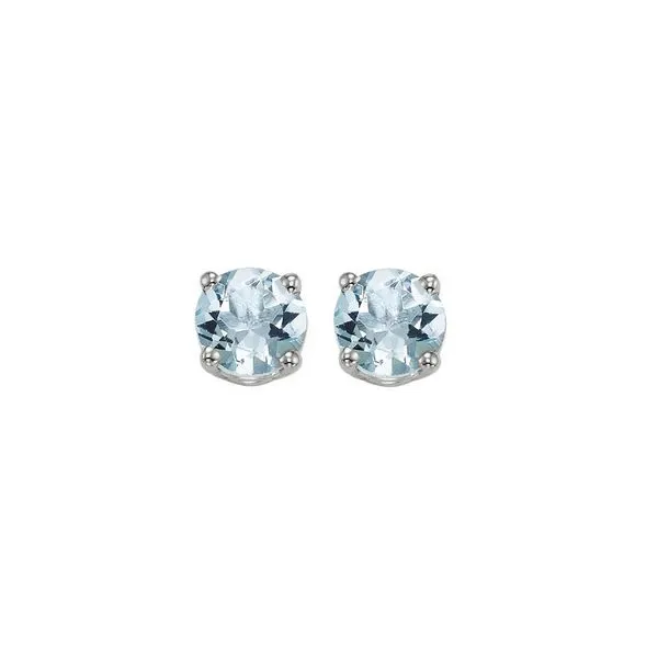 14Kt White Gold & Aquamarine 1Ctw Earring Pfaff Jewelers Grandville, MI