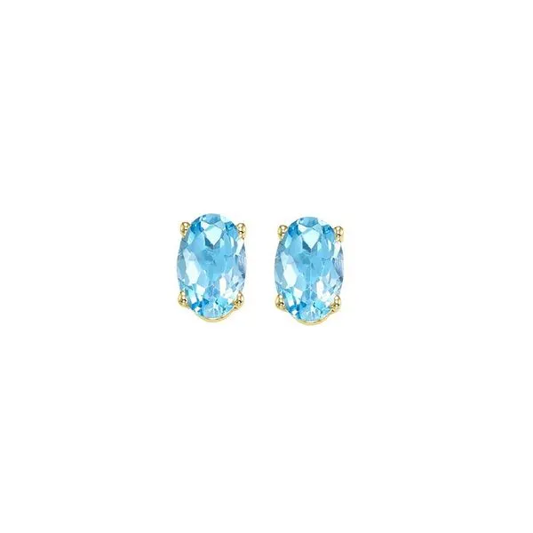 14Kt Yellow Gold & Blue Topaz 1/2Ctw Earring Pfaff Jewelers Grandville, MI
