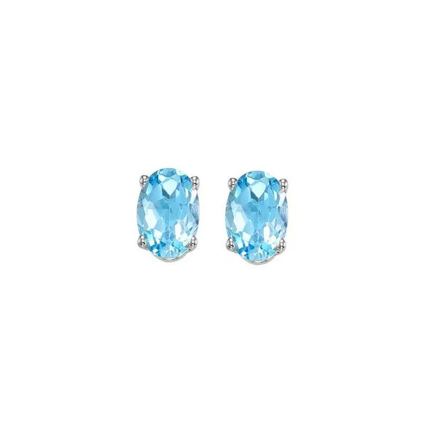14Kt White Gold & Blue Topaz 7/8Ctw Earring Pfaff Jewelers Grandville, MI