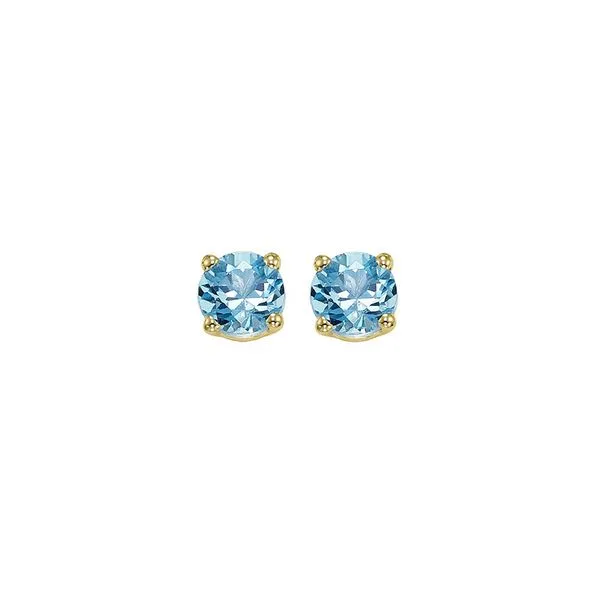 14Kt Yellow Gold & Blue Topaz 3/4Ctw Earring Pfaff Jewelers Grandville, MI