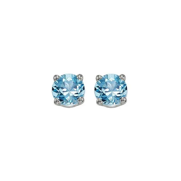 14Kt White Gold & Blue Topaz 1Ctw Earring Pfaff Jewelers Grandville, MI