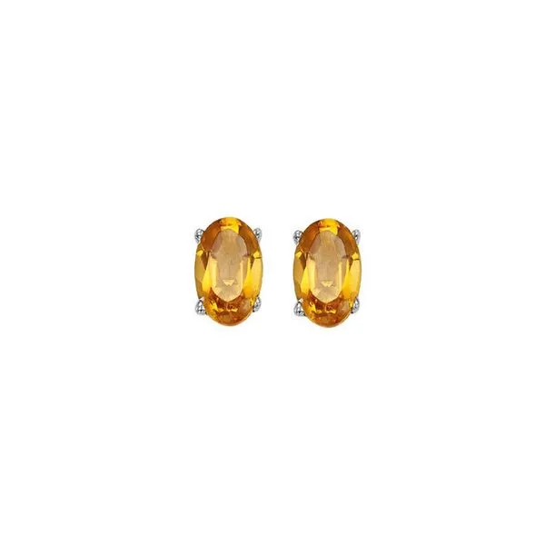 14Kt White Gold & Citrine 1Ctw Earring Pfaff Jewelers Grandville, MI