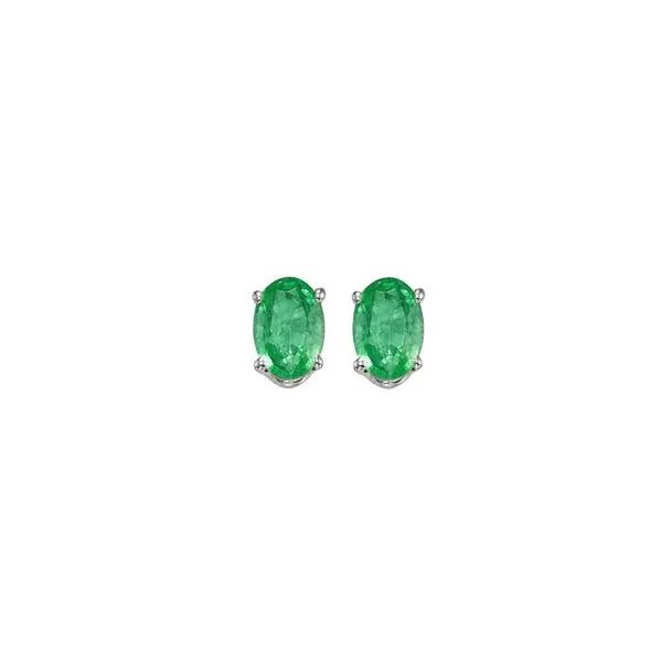14Kt White Gold & Emerald 1/2Ctw Earring Pfaff Jewelers Grandville, MI