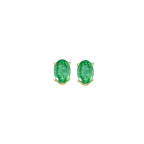 14Kt Yellow Gold Emerald 1/2Ctw Earring Pfaff Jewelers Grandville, MI