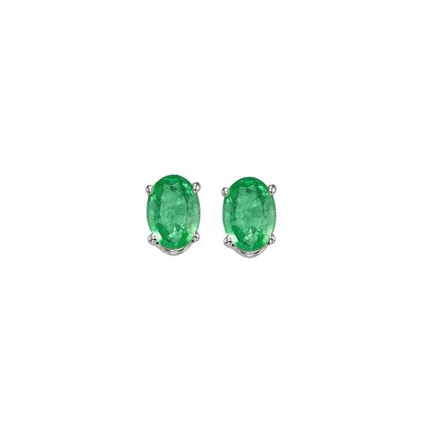 14Kt White Gold & Emerald 3/4Ctw Earring Pfaff Jewelers Grandville, MI