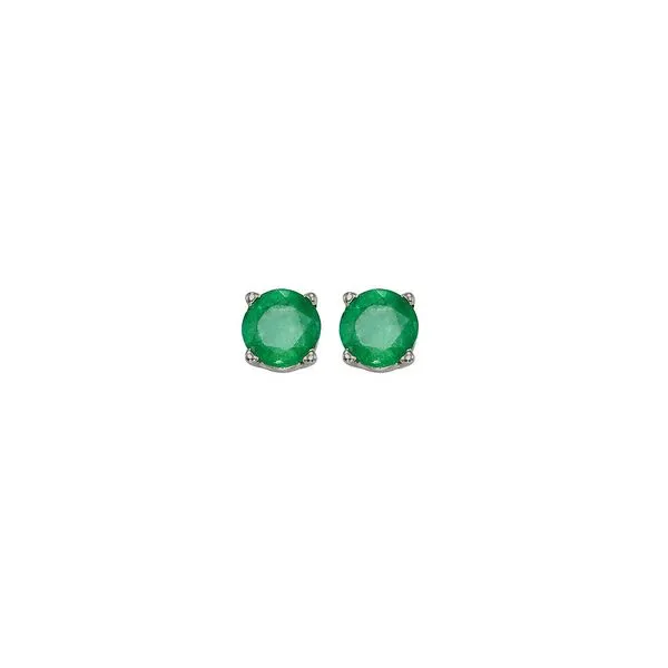 14Kt White Gold & Emerald 1/2Ctw Earring Pfaff Jewelers Grandville, MI