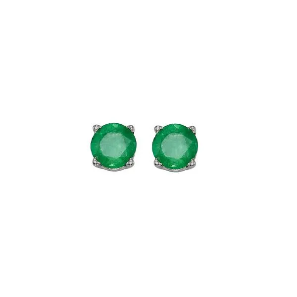 14Kt White Gold & Emerald 7/8Ctw Earring Pfaff Jewelers Grandville, MI