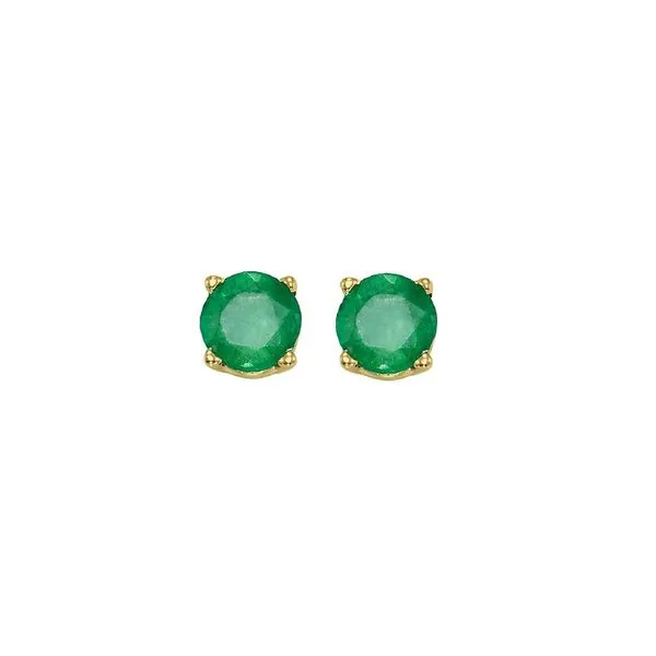 14Kt Yellow Gold & Emerald 7/8Ctw Earring Pfaff Jewelers Grandville, MI