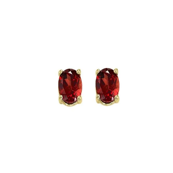 14Kt Yellow Gold & Garnet 7/8Ctw Earring Pfaff Jewelers Grandville, MI
