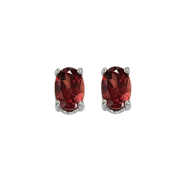 14Kt White Gold & Garnet 1Ctw Earring Pfaff Jewelers Grandville, MI